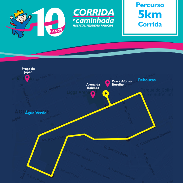 Mapa 02 de CORRIDA E CAMINHADA PEQUENO PRÍNCIPE
