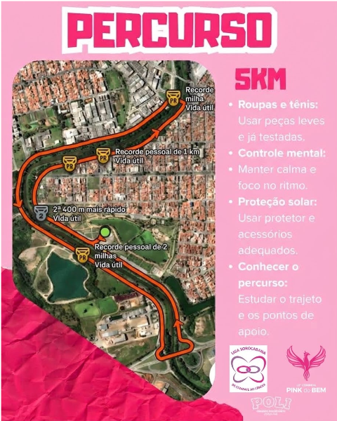 Mapa 01 de 12ª CORRIDA PINK DO BEM
