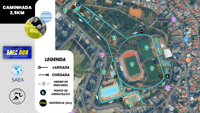 Mapa 01 de 3ª SAEA RUN 2026