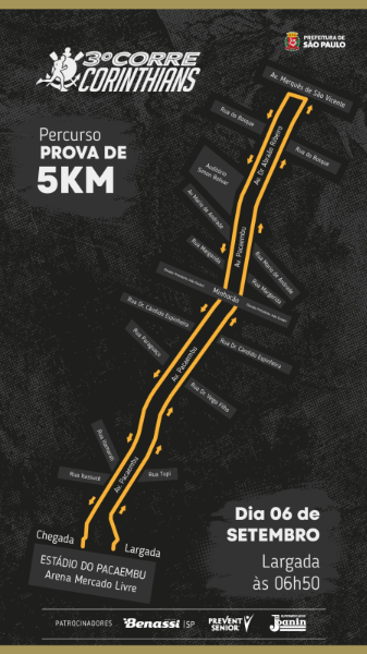 Mapa 01 de 3º CORRE CORINTHIANS