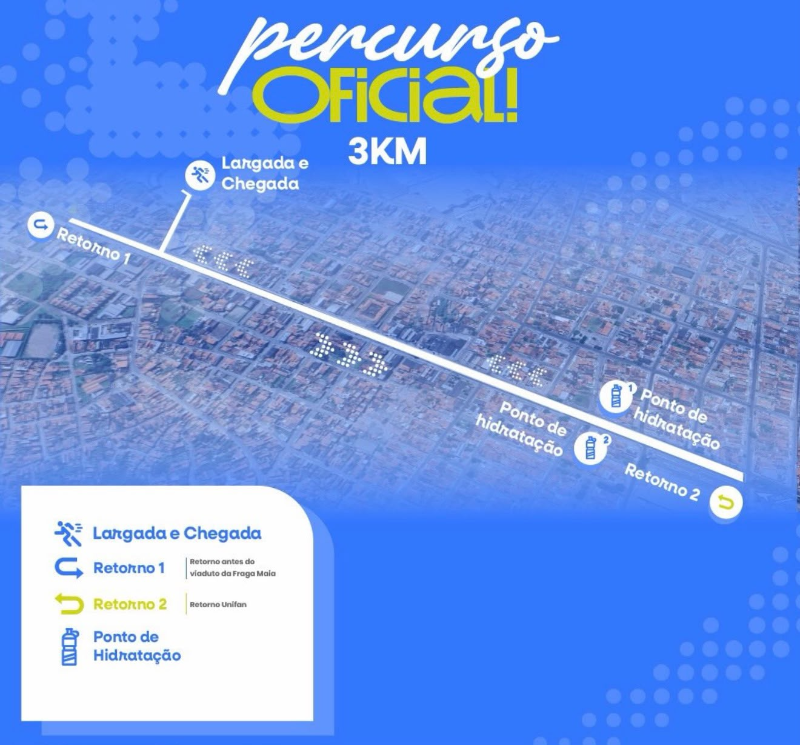 Mapa 01 de 6ª CORRIDA DE PREVENÇÃO AO AVC
