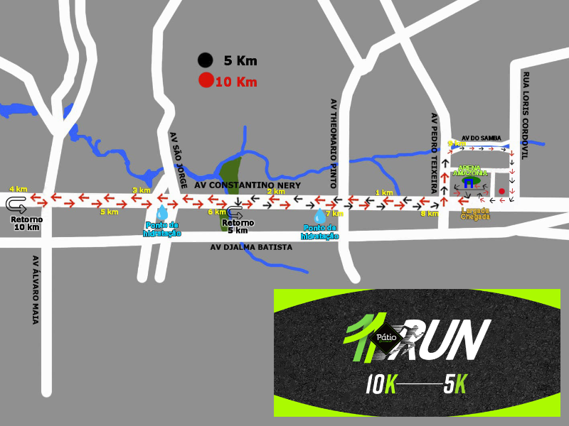 Percurso 1 de PÁTIO GOURMET RUN 2026