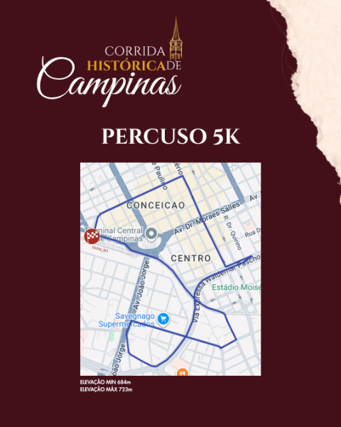Mapa 01 de CORRIDA HISTÓRICA DE CAMPINAS 2026