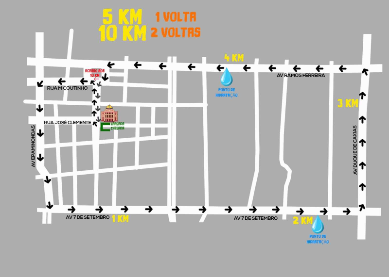 Mapa 02 de CORRIDA E CAMINHADA SEST SENAT 2026